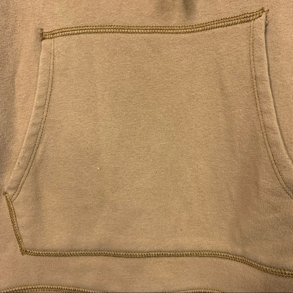 American Eagle Camel Tan Jegging Fit Hooded Pullover Sweatshirt - Picture 6 of 7